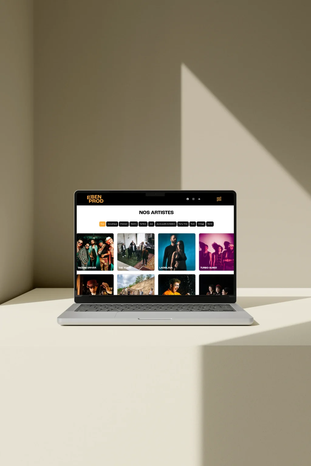 Eben Prod Refonte Site
